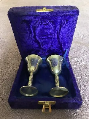 Miniature Silver Goblets W Box • £24.09