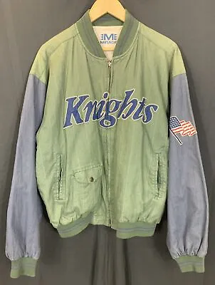 🔥rare Vintage Minor League Pin Striped Jacket Charlotte Knights Embroidered 🔥 • $69.99