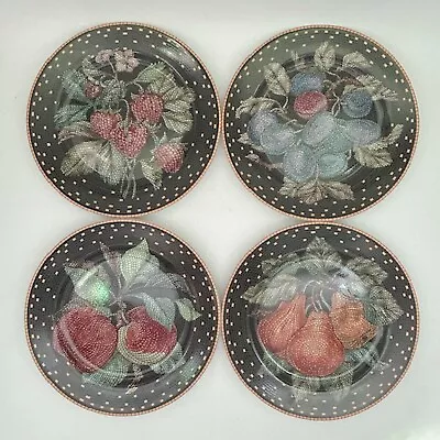 Sasaki Fruit Mosaic Luncheon Plates By Stephen Dweck 9   Set Of 4 • $50