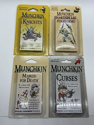 Munchkin Card Game Expansions Sealed Lot Of 4 Shakespeare Knights Curses Death • $27.99