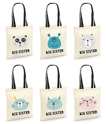 Big Sister Animal Tote Bag - Printed School Gift Present Girls Ballet Dance PE • £8.60