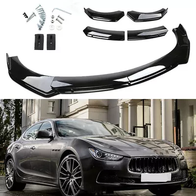 For Maserati Ghibli Glossy Black Front Bumper Chin Lip Spoiler Splitter Body Kit • $52.99