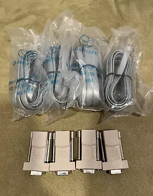 Lot Of 4 - B371-00842-005 RJ45 To DB9 Adapters And Cisco Compat. Rollover Cables • $29.99