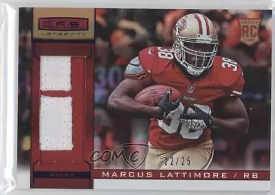 2013 Rookies & Stars Longevity Materials Sapphire /25 Marcus Lattimore Rookie RC • $3.99