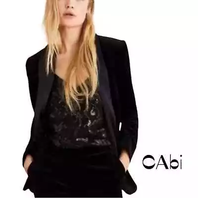 CAbi Black Party Event Tuxedo Jacket Blazer NWOT • $49