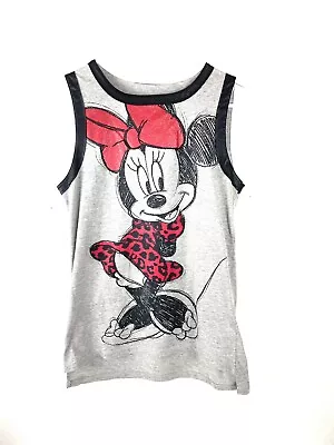 Disney Minnie Mouse Tank Top Shirt Size Small Fake Leather Trim • £13.50