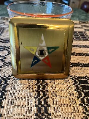 Vintage Dorset REX Order Of The Eastern Star Freemason Brass Make Up Compact • $20