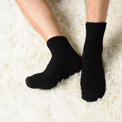  3 Pairs Fuzzy House Slippers Stocking For Men Thicken Winter Socks • $10.78