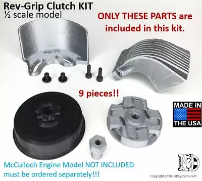 Vintage Kart McCulloch REV-GRIP Clutch KIT Option - 1/2 Scale Plastic Model • $26.69