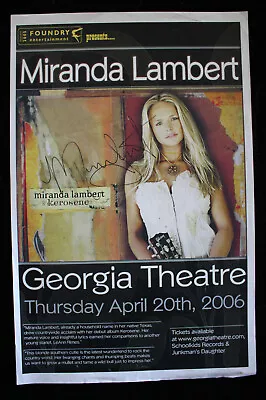 Autographed Hand Signed MIRANDA LAMBERT Concert Promo Poster  11  X 17  • $115