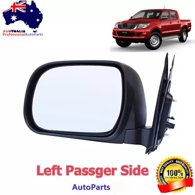 Left Passenger Side Door Mirror For Toyota Hilux 2005 - 2015 (black Manual) • $39.50