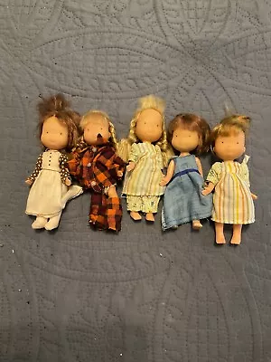 VINTAGE KNICKERBOCKER HOLLY HOBBIE DOLLS Lot Of 5 • $29.99