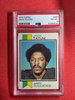 1973 Topps Jack Tatum #288 PSA 6 Rookie RC** Just Graded** • $40