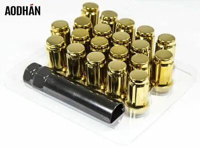 20Pcs 12X1.5 Gold Aodhan Spl35 Lug Nuts W/Key Fits Motegi Stance Tsw Rim • $34.99