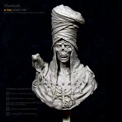 Resin Figure Bust 1/10 Wizard Mummy Unassembled Unpainted A-702 • $22.79