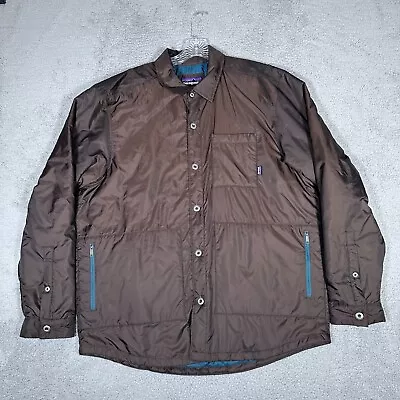 Patagonia Stoss Shirt Mens Size XL Brown Jacket Lightweight Primaloft Button Up • $119.99