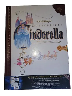 Vintage Walt Disney Cinderella Masterpiece Collection VHS Art Box Set SEALED  • $56