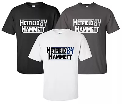  Hetfield Hammett '24  T-Shirt James Kirk Metallica Fan Gift Election Rock Metal • $17