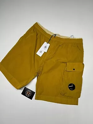 CP Company Mens Chrome Boxer Swim Shorts In Golden Yellow - Size 54 / W38” / XXL • £99