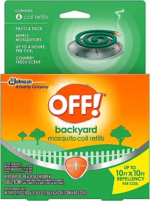 OFF! Backyard Mosquito Repellent Coil Refills Perfect For Outdoor Patios...  • $21.43