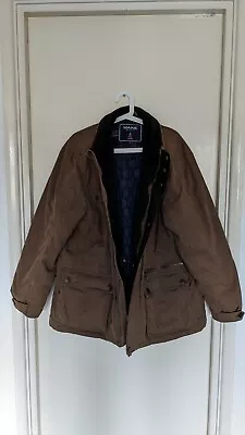 Maine New England Men's Hooded Jacket Shower Resistant - Brown - X Large • £15