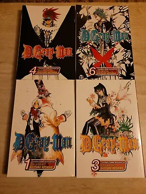 D Gray Man Manga Graphic Novel Lot Volumes 1 3 4 6 English Shonen Jump Viz • $21.50