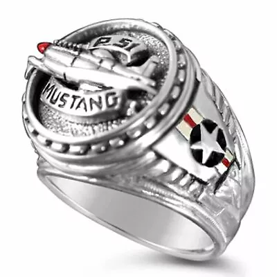   P-51 Mustang Sterling Silver Signet Ring • $87