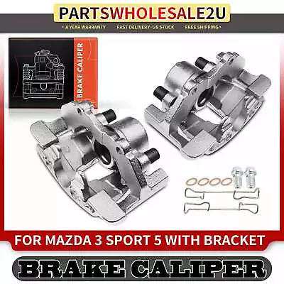 2x Front Left & Right Brake Calipers For Mazda 3 Sport 5 2008-2015 With Bracket • $100.99