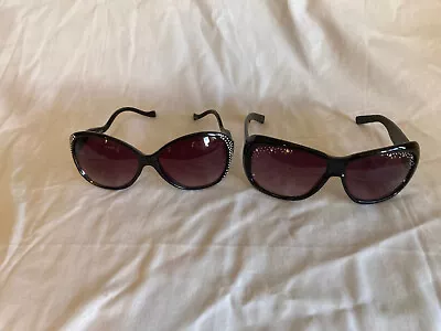 Vintage 1990s Black Sparkle See# Italy Design & Wave  Sunglasses Lot Of 2 • $9.99