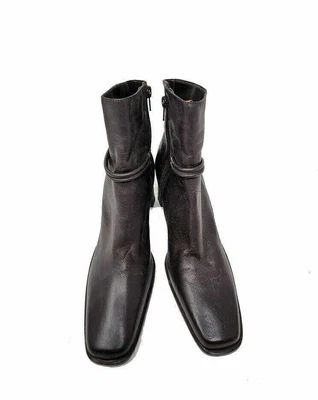$18.75 • Buy Amanda Smith Brown Leather Women's Zip Boots Shoes Size 6.5 M