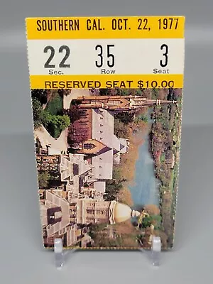 $199 • Buy Notre Dame  Green Jersey Game  Ticket Stub Vs USC Joe Montana 1977