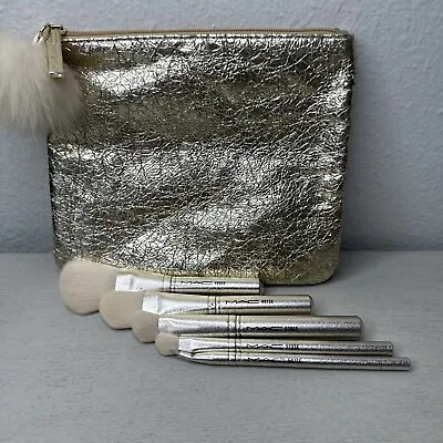 Mac Silver Snowball 5 Brush Set Travel Size With Travel Case • $49.99