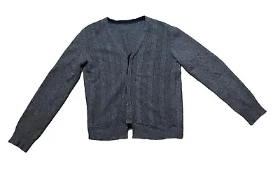 Crossley Men’s Cardigan Sweater Cashmere Merino Wool Gray Made In Italy Size M • $55.24