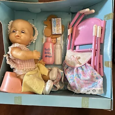 Vintage  1997 EG Goldberger Set  Baby Care Center With Doll  (Rare/new) • $50