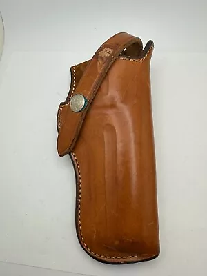 Vintage Bianchi Leather Holster #10L 4  Barrel .38/.357 S&W Revolver Colt RH • $49.95