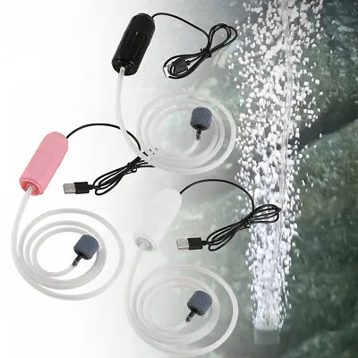 £5.59 • Buy Aquarium Oxygen Pump Fish Tank Air Compressor USB Mini Silent Oxygenator Home