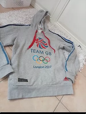 ADIDAS Team GB 2012 London Olympics Venue Collection Grey Hoodie Size XS Vgc • £22