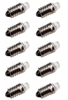 Pack Of 10 E10 Miniature Screw Base Light Bulbs 1.5V / 0.3A Flashlight Style... • $11.99