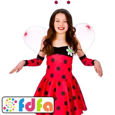 Wicked Costumes Red Ladybird Bug Insect Girls Childs Fancy Dress Costume • £7.39