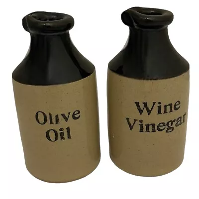 Olive Oil & Wine Vinegar Stoneware Pearsons Of Chesterfield England Bottle Crock • $45