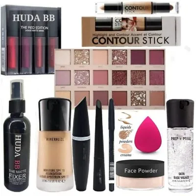 HUDA BB HD Waterproof Makeup Kit Combo SetOf 14 Makeup Artist Set All In One Kit • £160.80