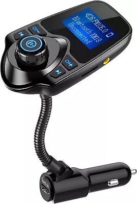 Wireless Bluetooth FM Transmitter Car Kit 1.44  Screen USB Charger For Smartphon • £21.23