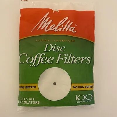 Melitta 3.5 Percolator Disc Coffee Filters White 100 100 Count (Pack Of 1) • $5