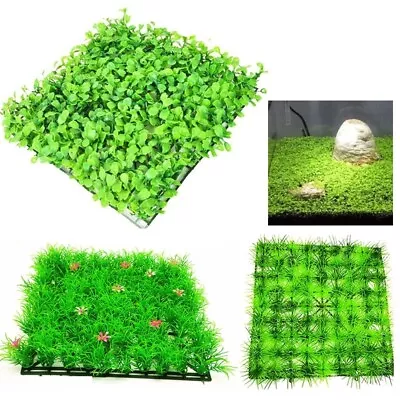 US Aquarium Eco-Friendly Artificial Green Water Grass Plant Lawn Fish Tank Decor • $7.99