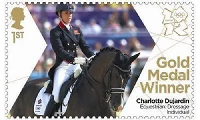 GB Olympic Gold Medal Charlotte Dujardin Equestrian Dressage Single MNH 2012 • £4.18