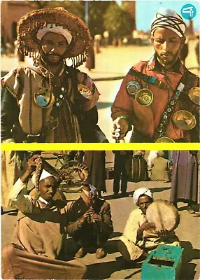 Moroccan Men In Traditional Clothes Diver Aspects Marrakesh Morocco Postcard • $29.99