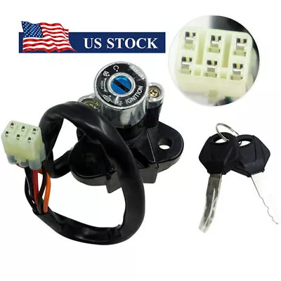 Universal Motorcycle ATV Modified Ignition Key Lock Kit Switch W/Keys Aluminum • $28.88