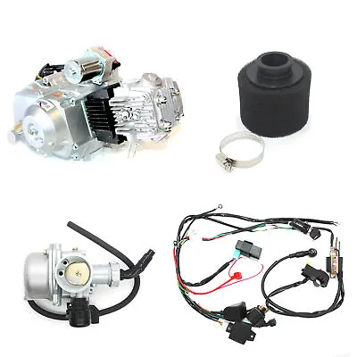 125cc Fully Auto Engine Motor + Wiring Kit + Carby PIT QUAD DIRT BIKE ATV BUGGY • $400.12