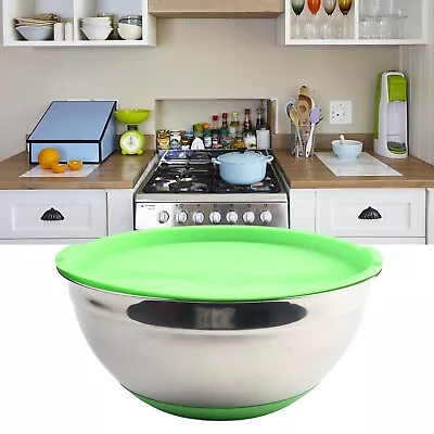 Convenient Stainless Steel Mixing Bowl With Lid Perfect For Mixing And Serving • £16.78