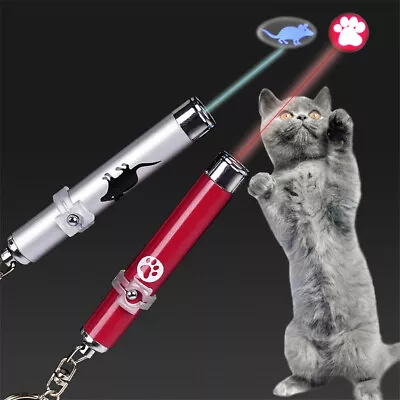 Funny Pet LED Cat Laser Toy Cat Pointer Light Pen Interactive Toy Mouse • £9.61